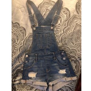 PacSun Denim Overall Jean Shorts Size 23